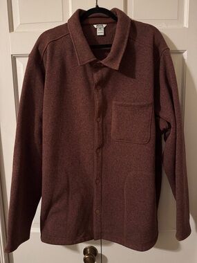 NWOT Duluth Trading Co Rust Relaxed-Fit Shacket Snap Closure Zipper Pockets 3XL